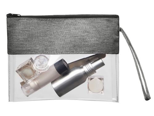 Прозрачная косметичка Leony из ПВХ и ткани 838560