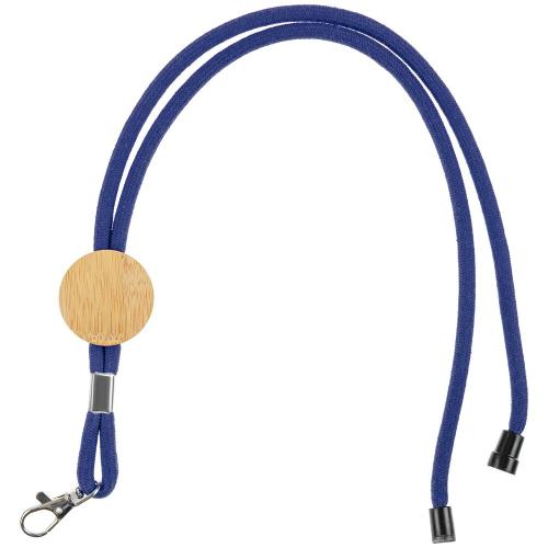 Шнурок для бейджа Tube Wood, синий 20382.40