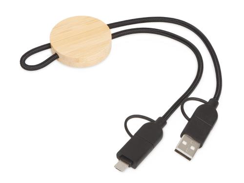 Универсальный зарядный кабель из переработанных ПЭТ и ТПЕ Acalypha, быстрая зарядка 25 Вт 823021