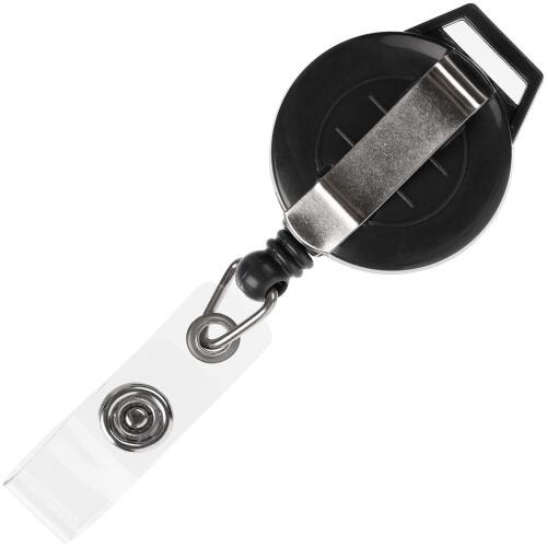 Ретрактор Attach New с ушком под ленту, черный 16241.30