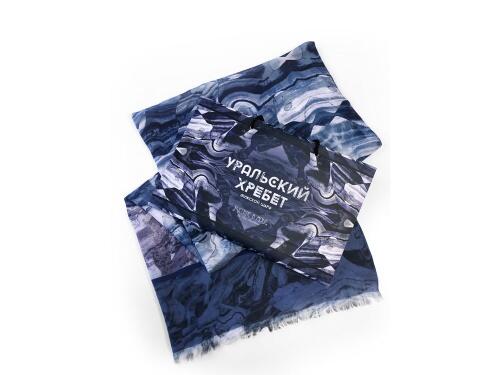 Шарф мужской Уральский хребет (синий) 94909
