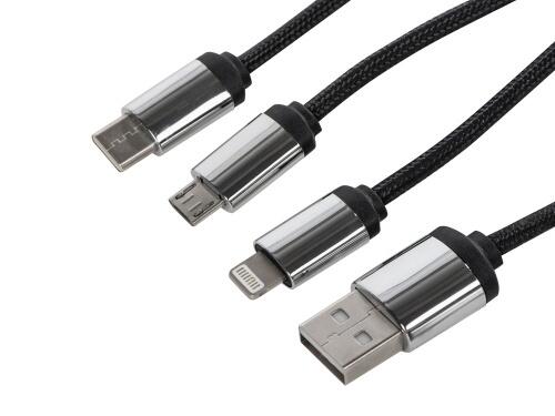 Кабель 3-в-1 с подсветкой логотипа Ion 595714