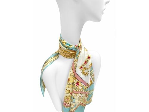 Платок Русская Азбука (голубой, бежевый) 94916