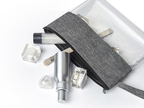 Прозрачная косметичка Leony из ПВХ и ткани 838560