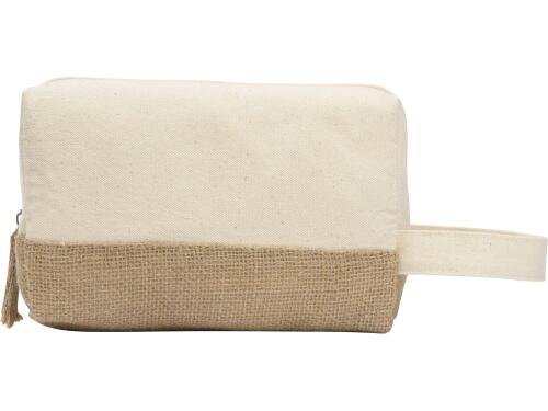 Косметичка Jute с ручкой из хлопка и джута 932409