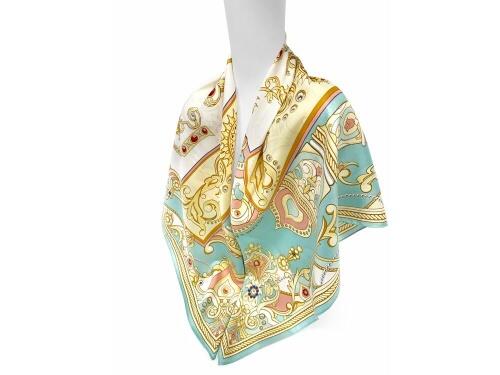 Платок Русская Азбука (голубой, бежевый) 94916