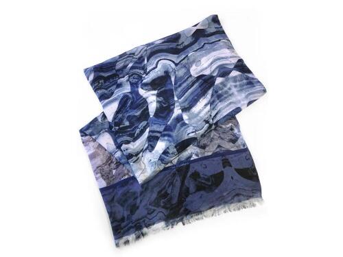 Шарф мужской Уральский хребет (синий) 94909