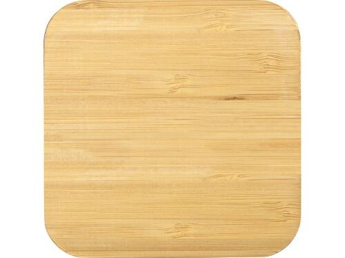 USB-хаб с беспроводной зарядкой из бамбука Plato, 5 Вт 591075