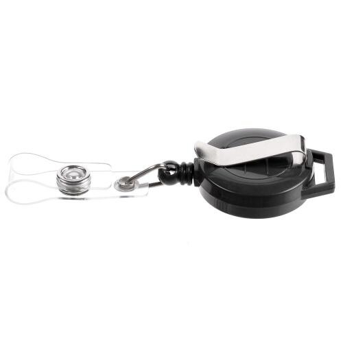 Ретрактор Attach New с ушком под ленту, черный 16241.30