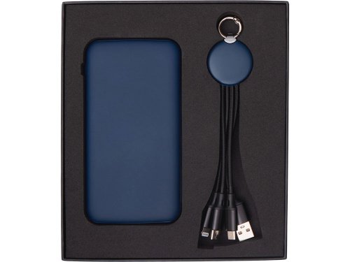 Набор из внешнего аккумулятора и универсального кабеля с подсветкой лого Reserve LED, 10000mAh 427320
