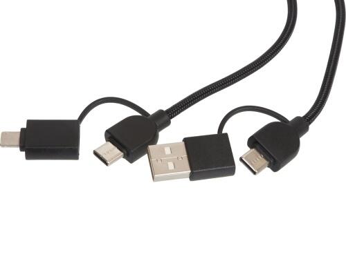 Универсальный зарядный кабель из переработанных ПЭТ и ТПЕ Acalypha, быстрая зарядка 25 Вт 823021