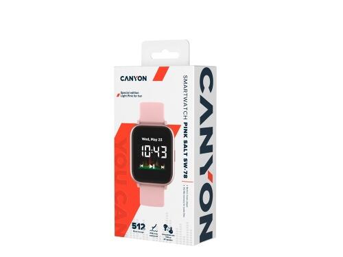 Смарт-часы со встроенным плеером Canyon SaltSW-78, розовый 521127
