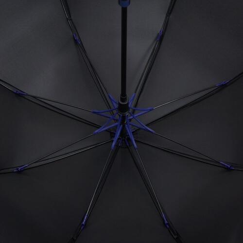 Зонт-трость Hidecolor с цветными спицами, черный с синим 18579.40