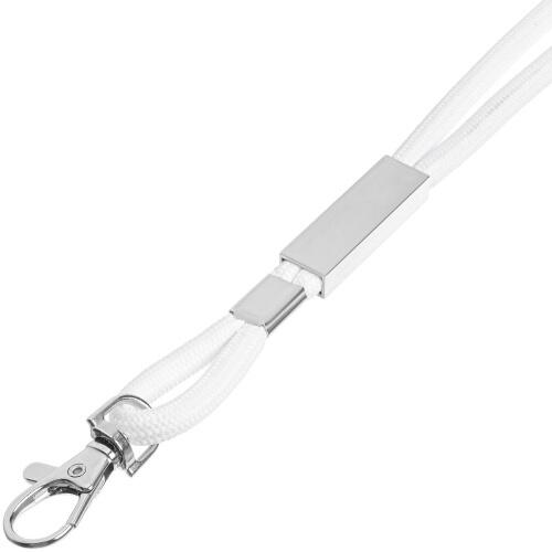 Шнурок для бейджа Tube Metal, белый 20383.60