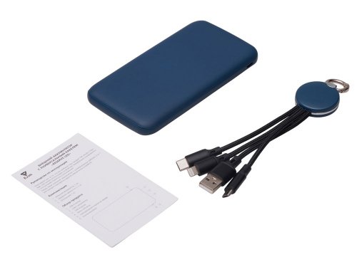 Набор из внешнего аккумулятора и универсального кабеля с подсветкой лого Reserve LED, 10000mAh 427320