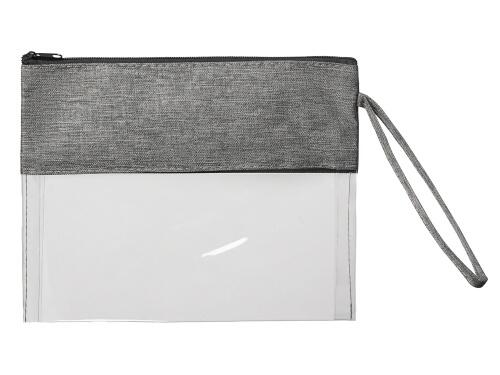 Прозрачная косметичка Leony из ПВХ и ткани 838560