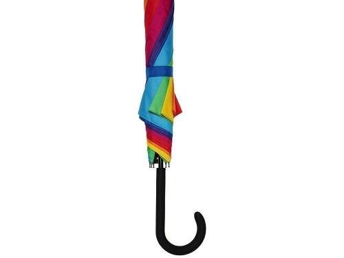 23-дюймовый ветрозащитный полуавтоматический зонт Sarah,  радужный 10940334